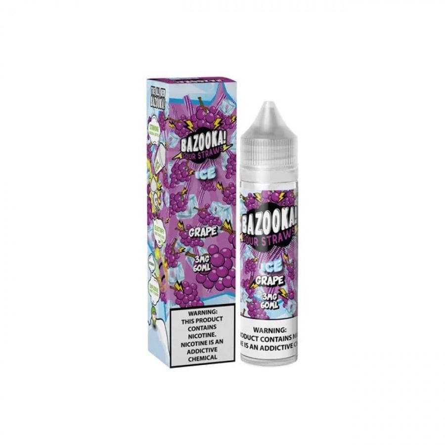 نكهة فيب بازوكا عنب بارد  Bazooka Grape Ice Sour Straws