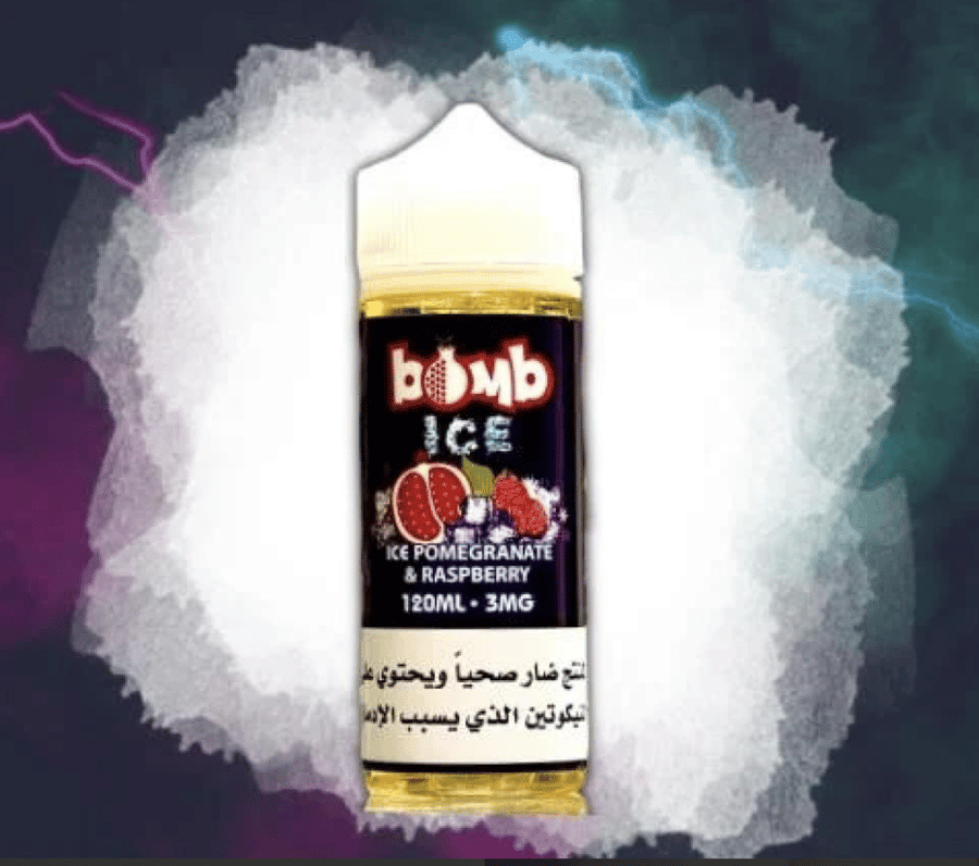 نكهة بومب رمان توت ايس  - BOMB POMEGRANATE RASPBERRY ICE - 120ML