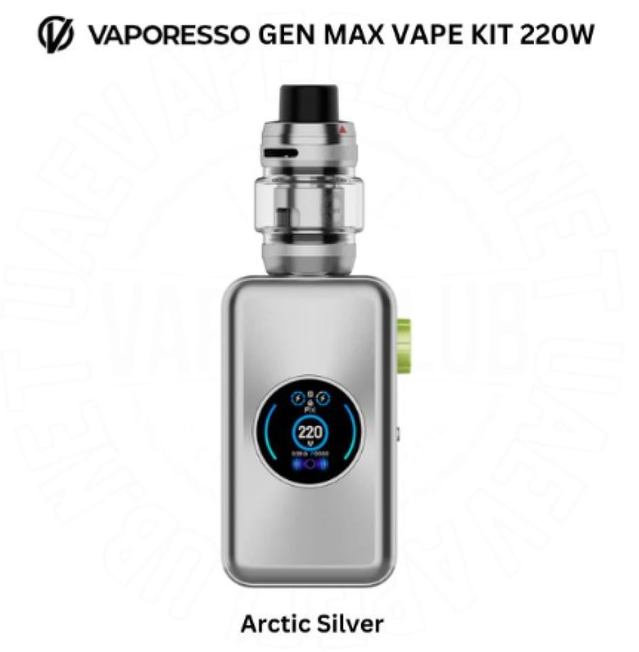 جهاز فيب فابريسو GEN MAX 220W بلون فضي مع شاشة دائرية واضحة