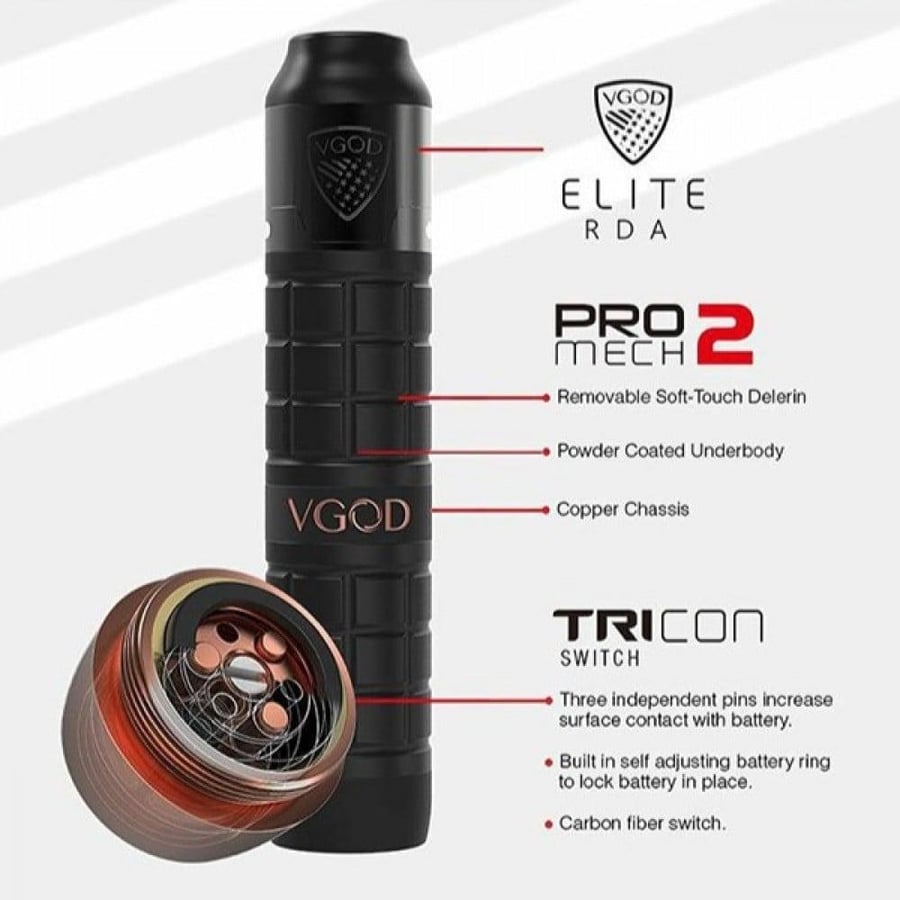 جهاز فيقود VGOD PRO Mech 2 مع Elite RDA أسود
