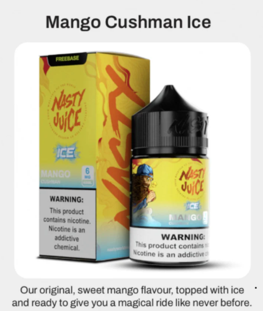 نكهة فيب ناستي مانجو ايس Nasty Mango CushMan ICE Vape