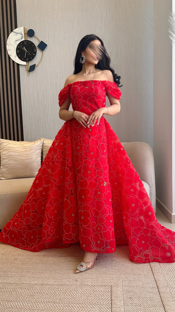 فساتين سهرة جديده evening red dress