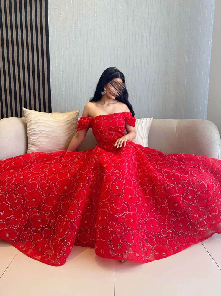 فساتين سهرة جديده evening red dress