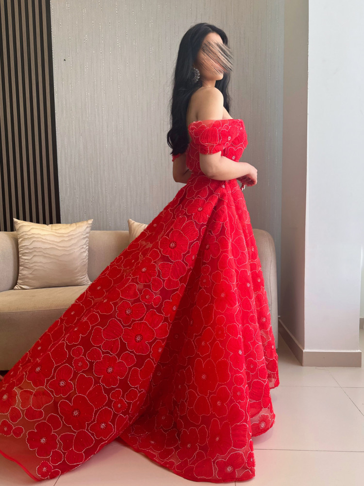 فساتين سهرة جديده evening red dress