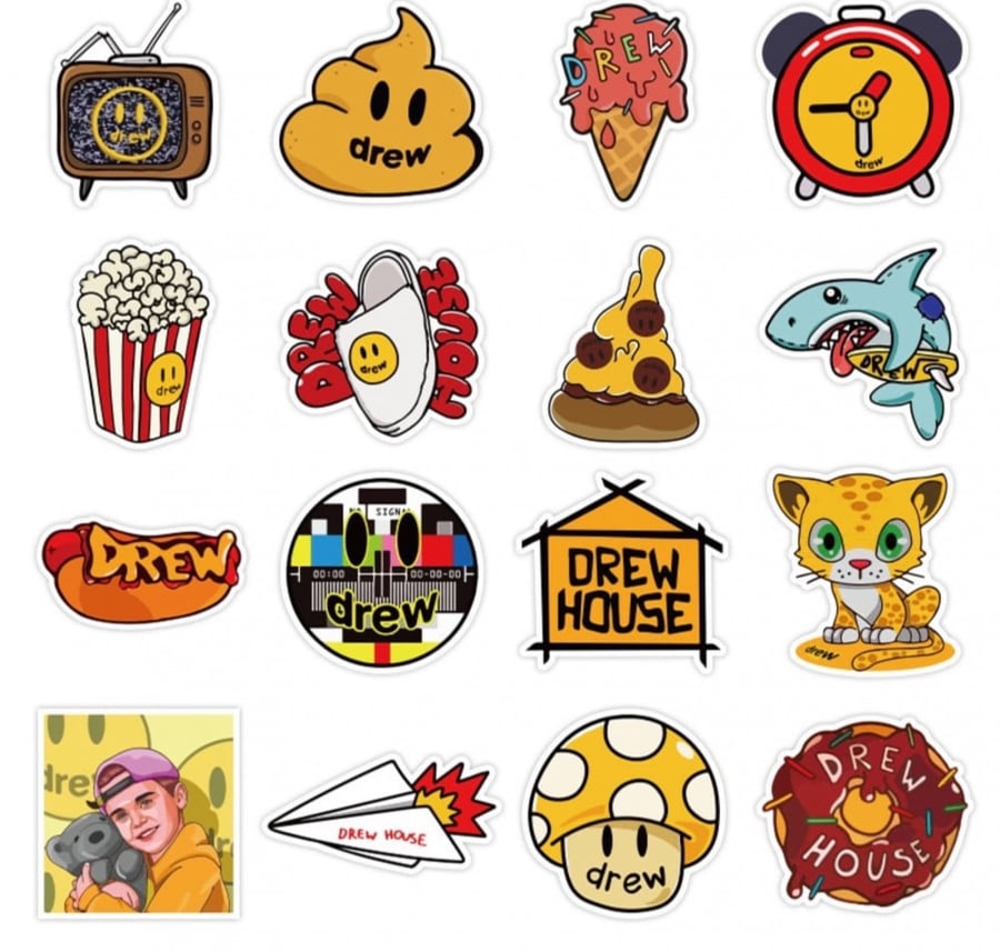 Drew house stickers 10 pieces