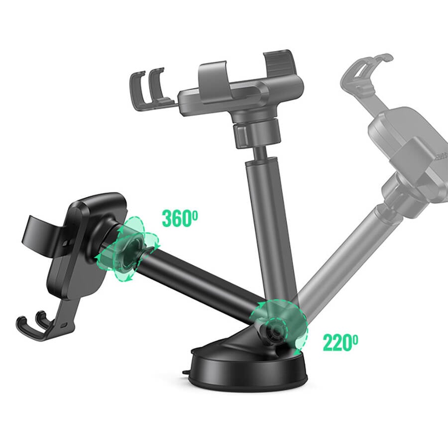 Car phone holder stand with suction cup base - black - UGREEN