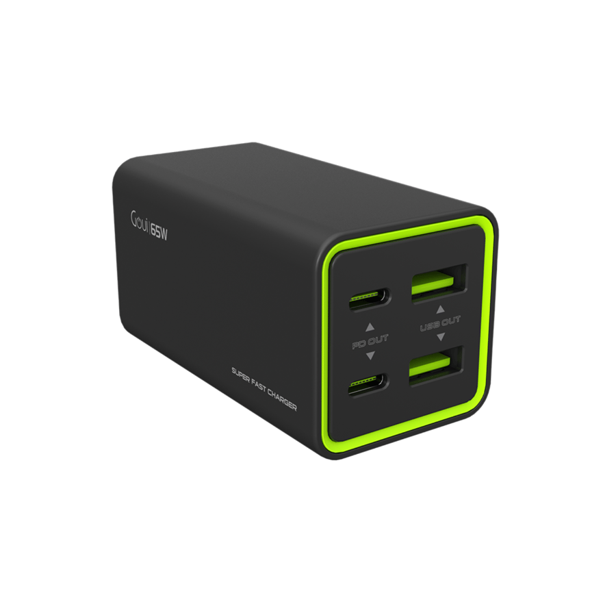 Thank you office charging platform with power 65 watts supporting fast charging - black - GOUI