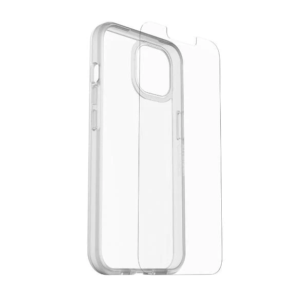 بكج حماية 2 في 1 حماية زجاجية مع غلاف شفاف للايفون - OTTERbox