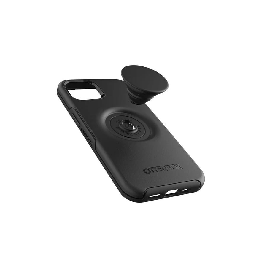 غلاف حمايه  مع مسكه POP-SOCKET ايفون 13 برو مكاس - أسود - OTTERbox