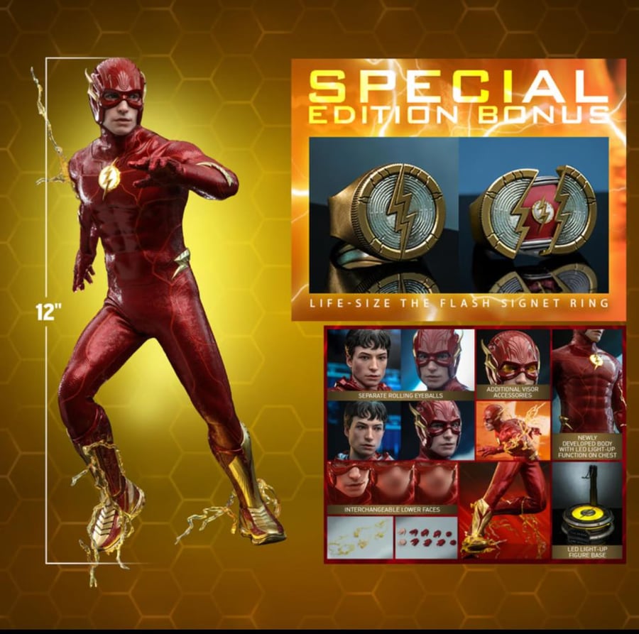 Hot Toys MMS713B The Flash 1/6 The Flash Special Edition