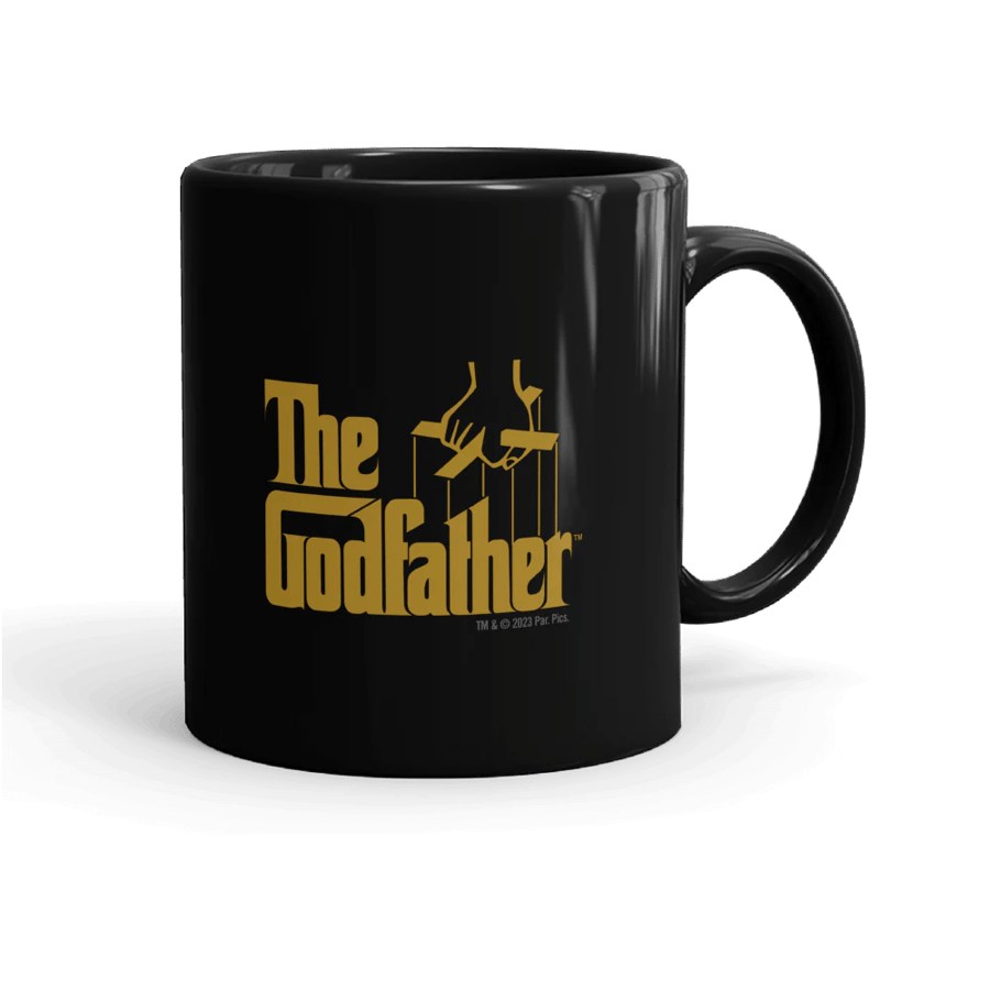 THE GODFATHER "LEAVE THE GUN. TAKE THE CANNOLI." BLACK MUG