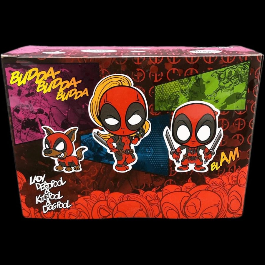 DEADPOOL Lady Deadpool ＆Kidpool ＆ Dogpool (Set of 3) Cosbaby Size S [Hot Toys]