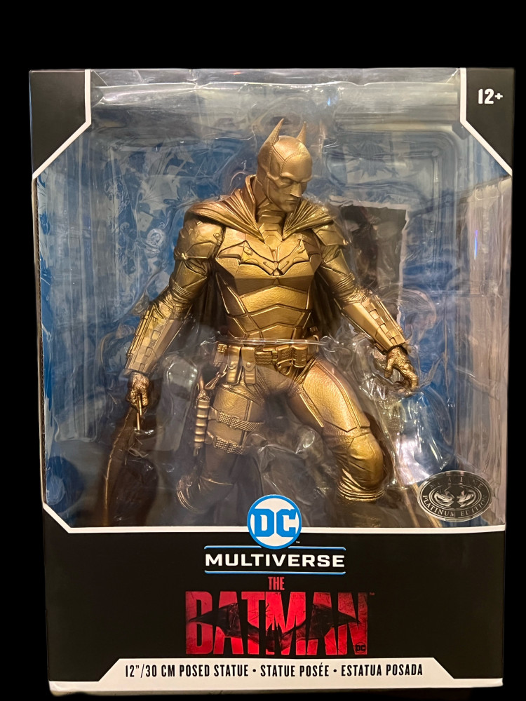 McFarlane Toys DC Multiverse The Batman 12-Inch Statue [The Batman Movie, Platinum Edition]