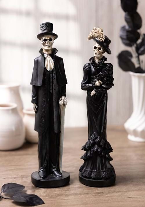 Set of Two Decorative Skeleton Figurines