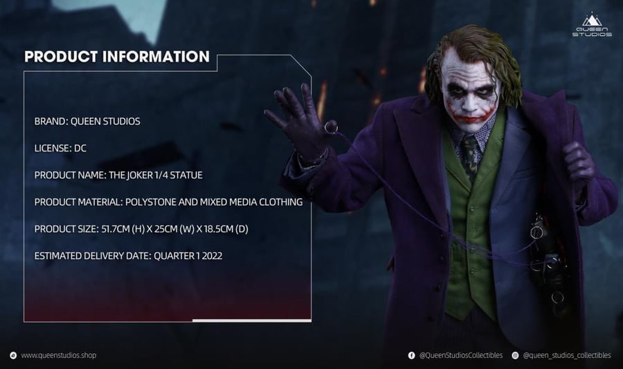 The Dark Knight The Joker 1/4 Scale Statue