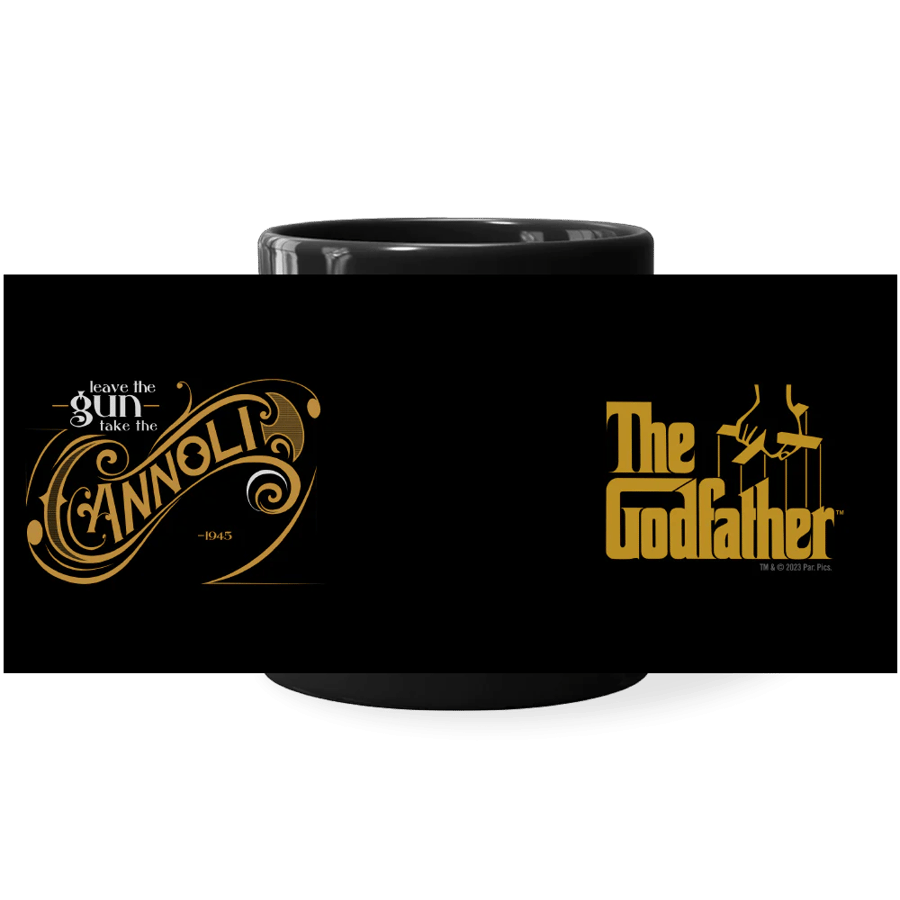 THE GODFATHER "LEAVE THE GUN. TAKE THE CANNOLI." BLACK MUG