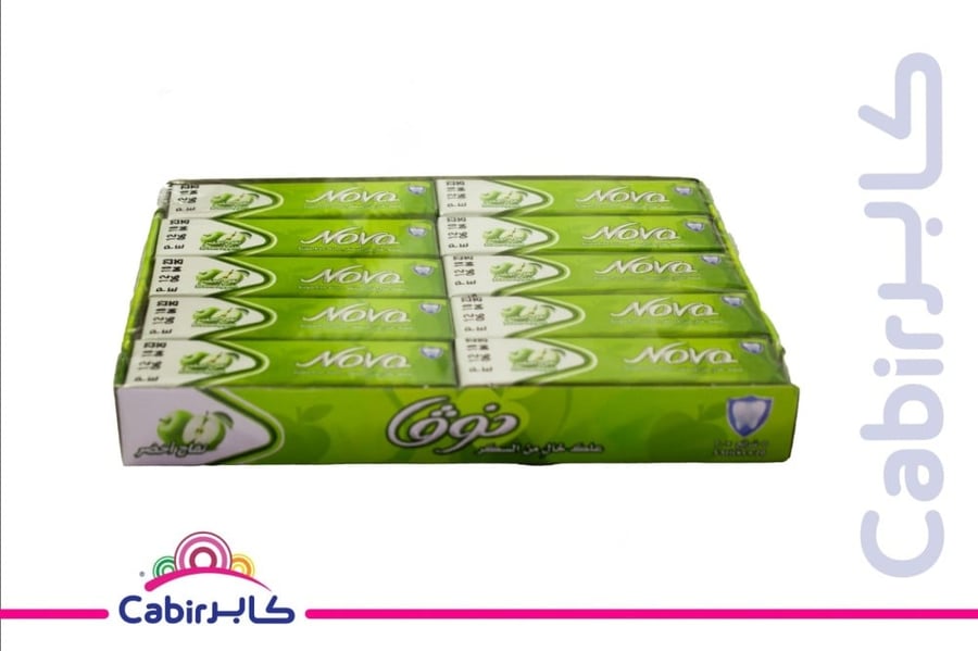 علك نوفا تفاح اخضر 20*2.5 جم
