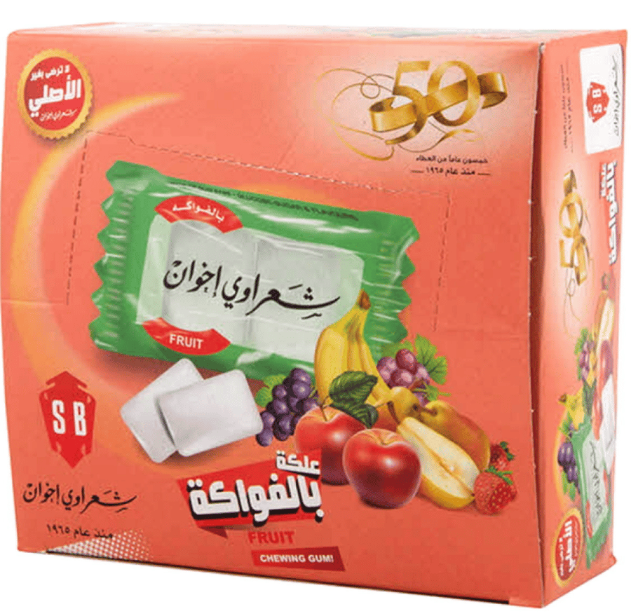 علكة شعراوي اخوان بنكهة الفواكة 100*2