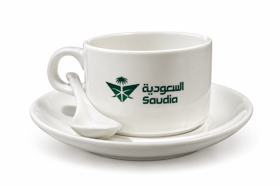 كوب سيراميك بشعار الخطوط السعودية