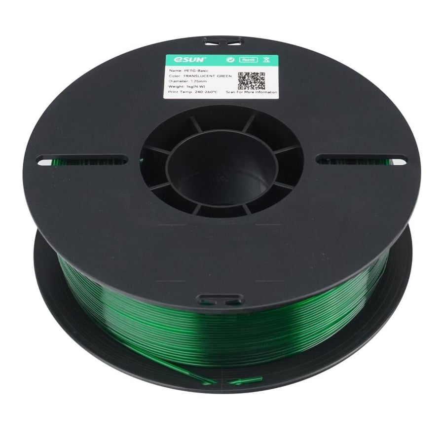eSUN PETG-Basic (Translucent Light Green) 3D Filament 1.75Ø, 1kg