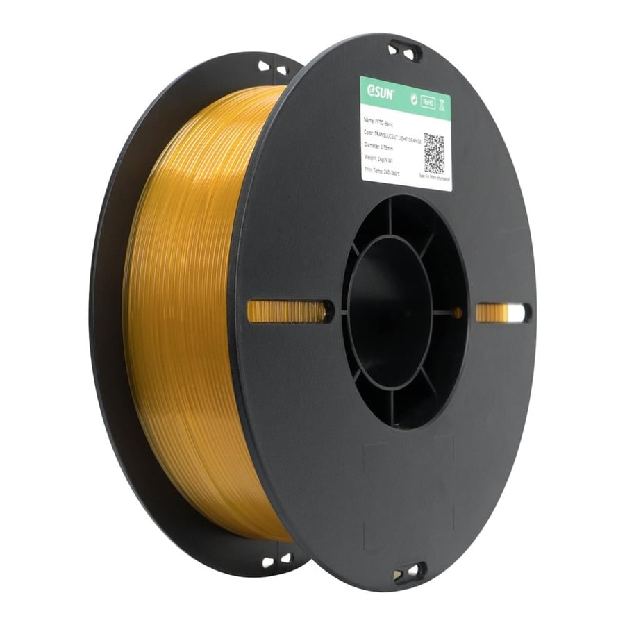 eSUN PETG-Basic (Translucent Light Orange) 3D Filament 1.75Ø, 1kg