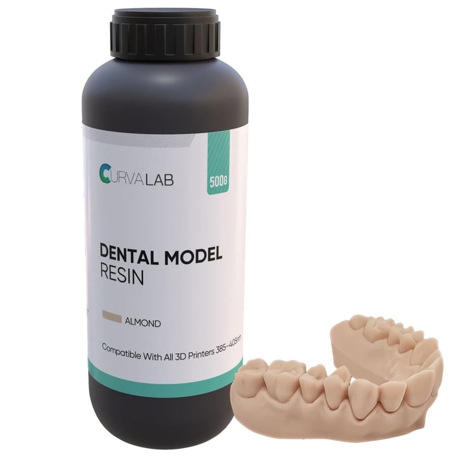 CurvaLab DENTAL MODEL Resin For LCD 3D Printers, 0.5kg (2 colors)