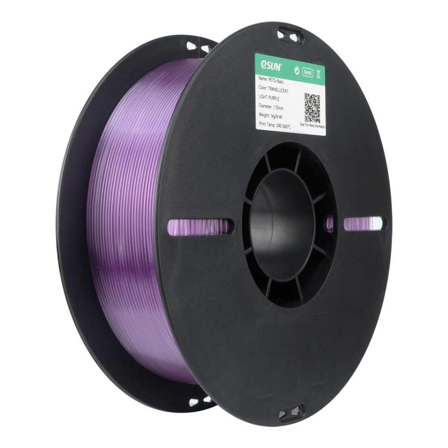 eSUN PETG-Basic (Translucent light purple) 3D Filament 1.75Ø, 1kg