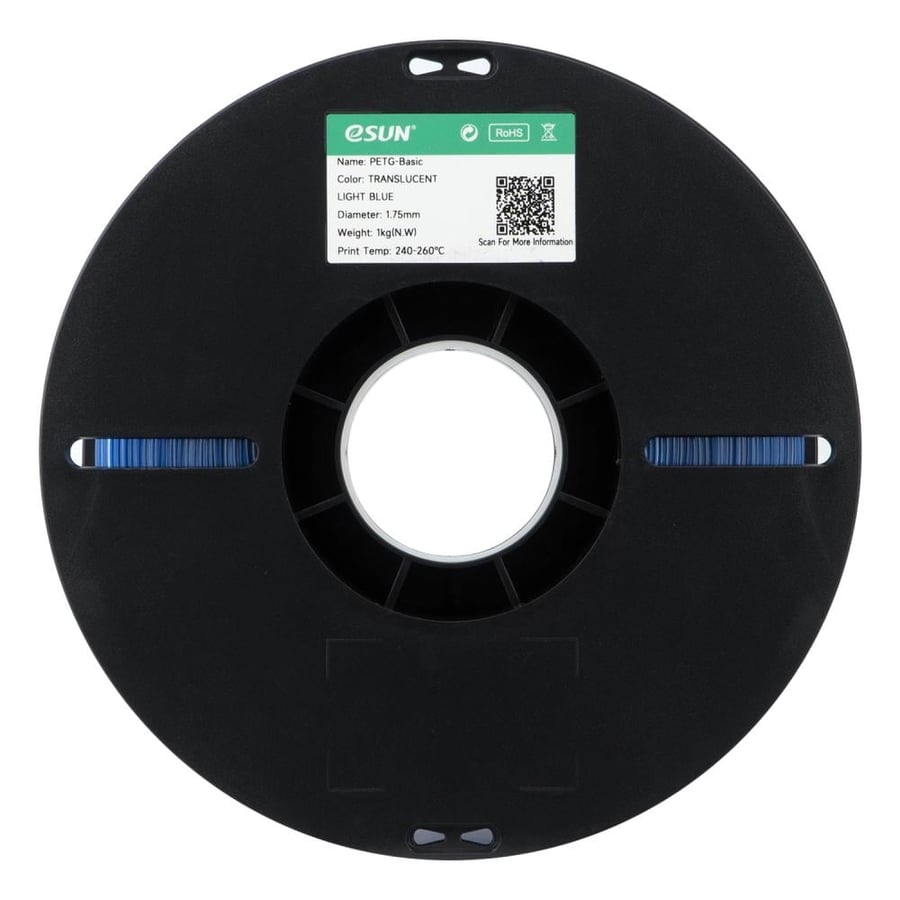eSUN PETG-Basic (Translucent Light Blue) 3D Filament 1.75Ø, 1kg