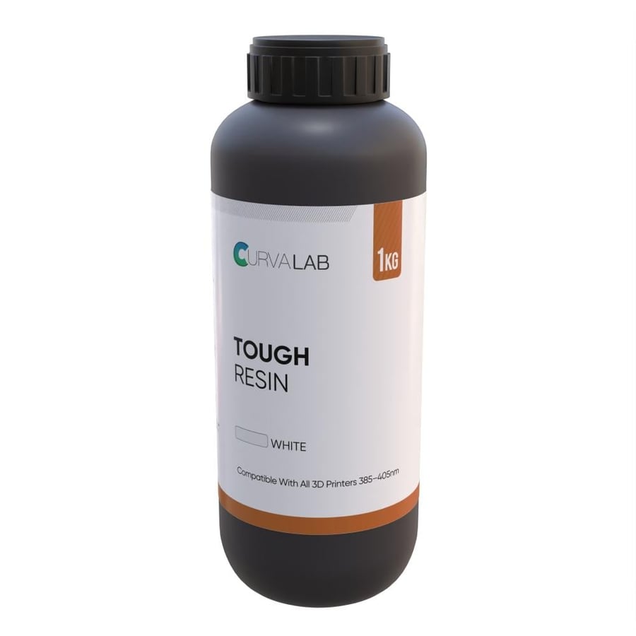 CurvaLab TOUGH (White) Resin For LCD 3D Printers, 1kg