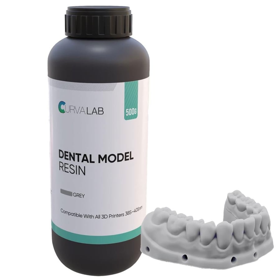 CurvaLab DENTAL MODEL Resin For LCD 3D Printers, 0.5kg (2 colors)
