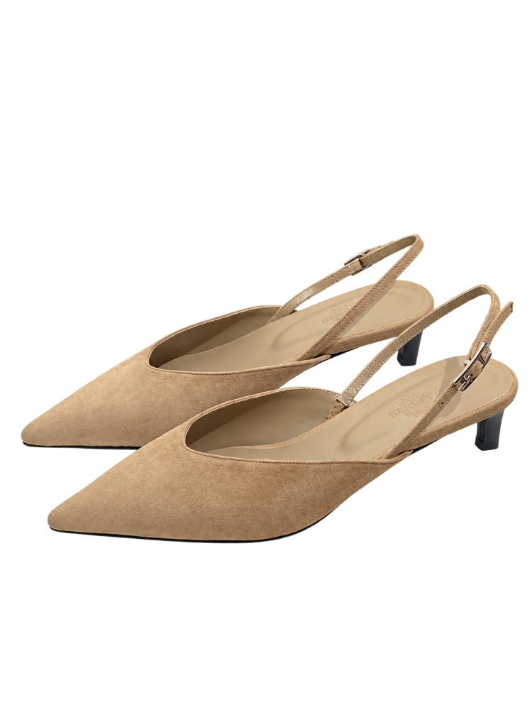 حذاء هيرمز نسائي Slingback بكعب منخفض