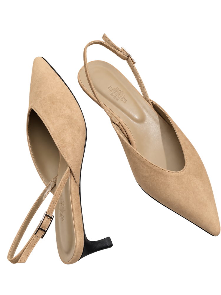حذاء هيرمز نسائي Slingback بكعب منخفض