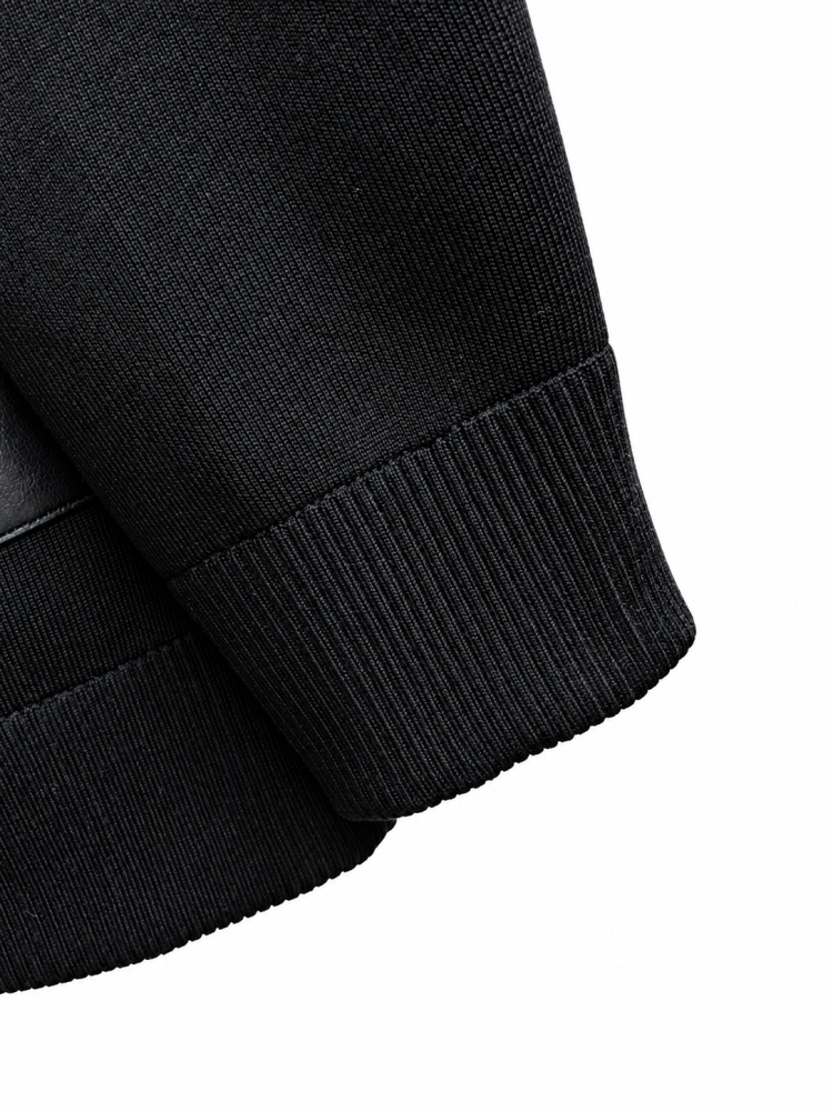 سويتر لويس فيتون رجالي أسود بسحاب وجيوب أمامية | Louis Vuitton Black Zip Jacket