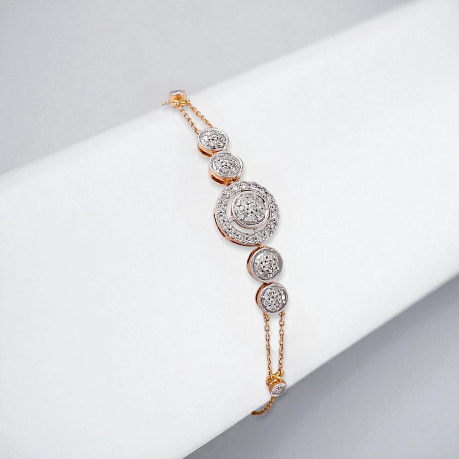 اسوارة الماس برلنت على ذهب اصفر W783-6