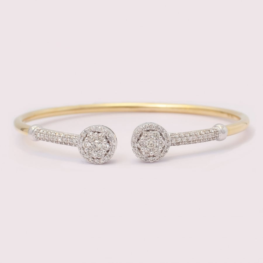 اسوارة (طوق) الماس برلنت على ذهب ابيض و اصفر W738-022