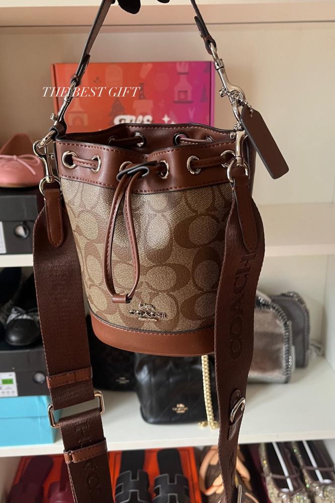 Mini Bucket Bag In Signature Canvas