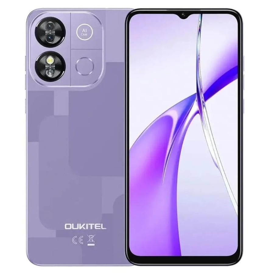 oukitel أوكيتيل - هاتف c57pro شاشة 6.52 بوصة بطارية 4300 مللي امبير رام 12+4 جيجا مساحة 128 جيجا بنفسجي = 6931940788540