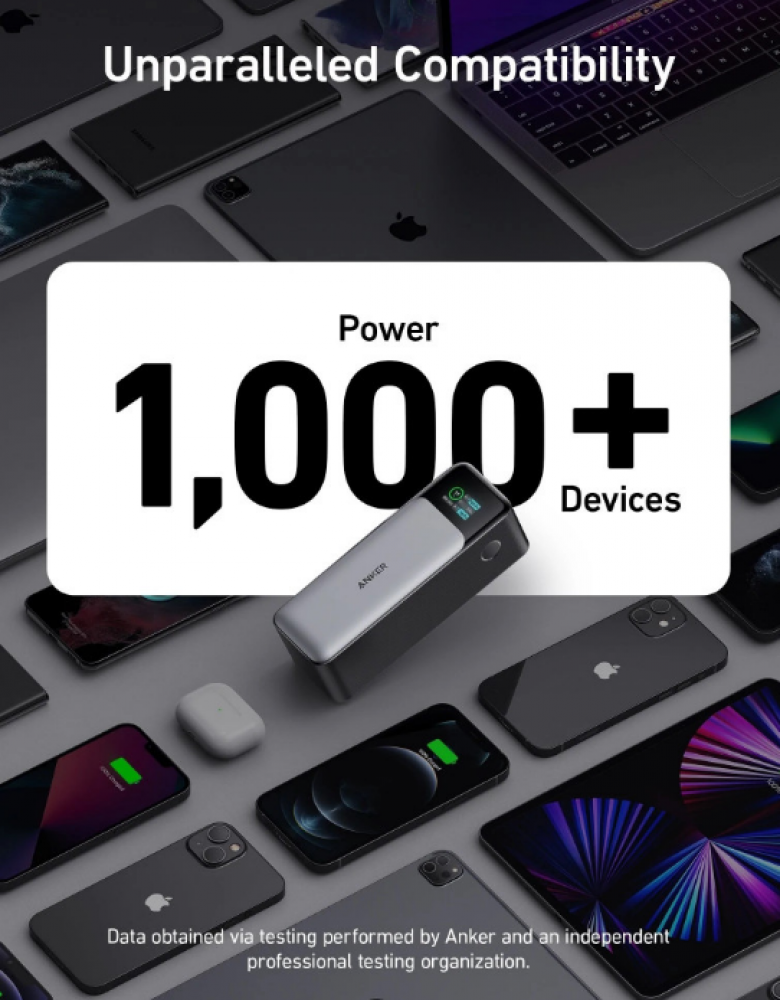 Anker Jack Prime battery 24000 mAh with 140-watt power, with two Type-C ports with PD technology and a USB port