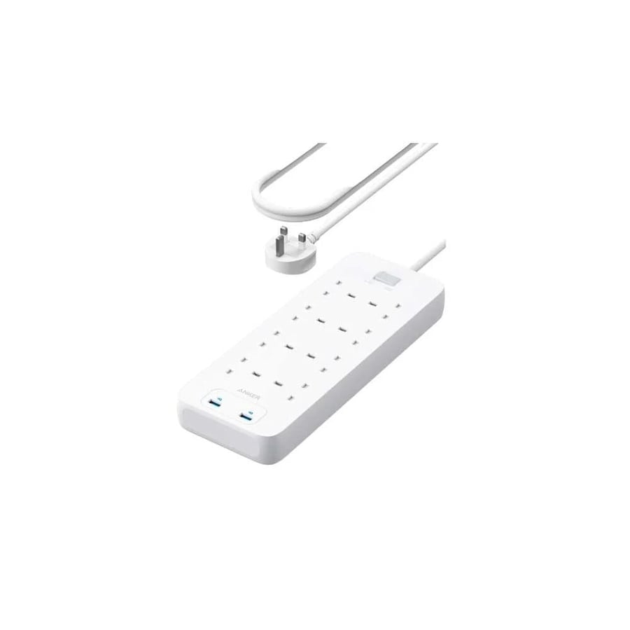 Anker extension cord with 8 power outlets and 2 USB-A ports