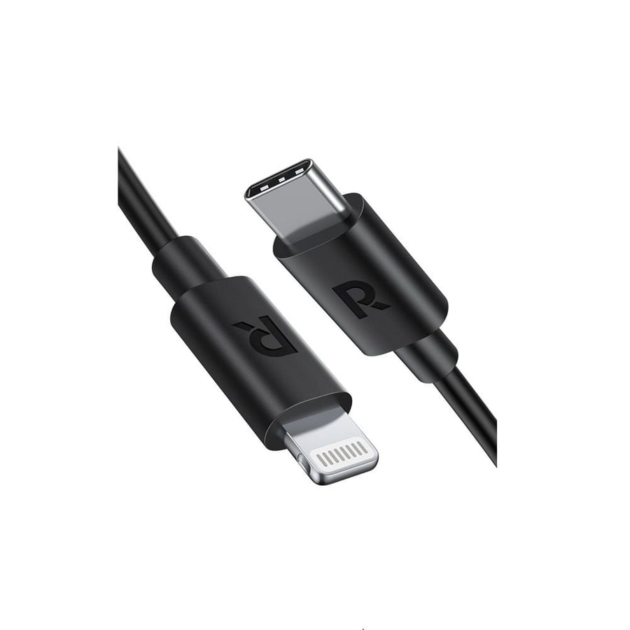 راف باور كومبو شاحن سيارة بتقنيه بي دي 25 واط ومنفذ USB-A 24 واط + كيبل تايب سي لايتننق