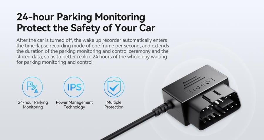 LINGDU OBD Hardware Kit connection for dash cam