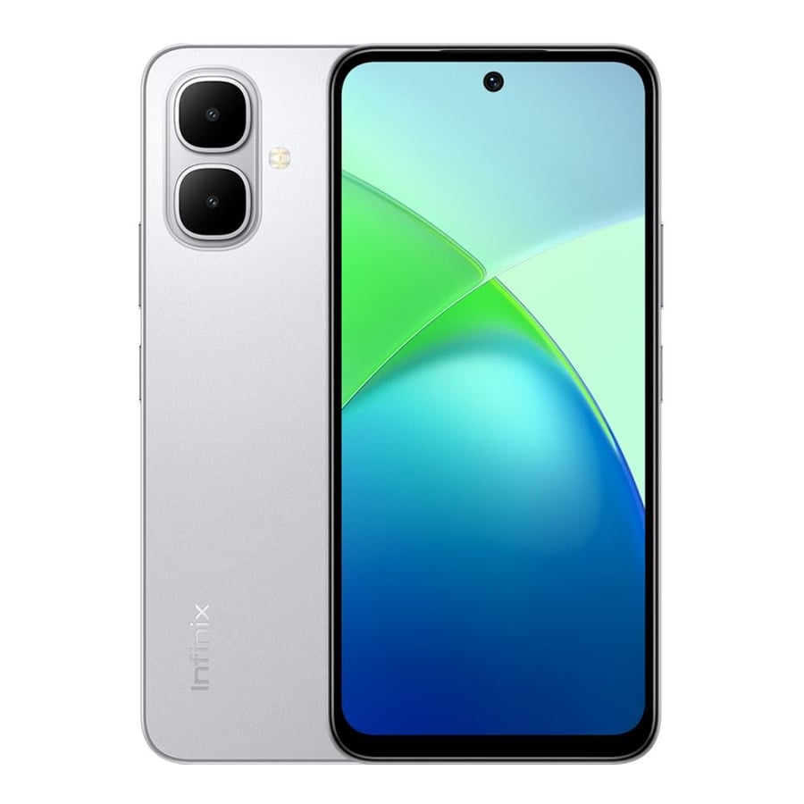 انفنكس سمارت 10 ذاكرة 64/6GB (رام موسعة 3+3) لون فضي