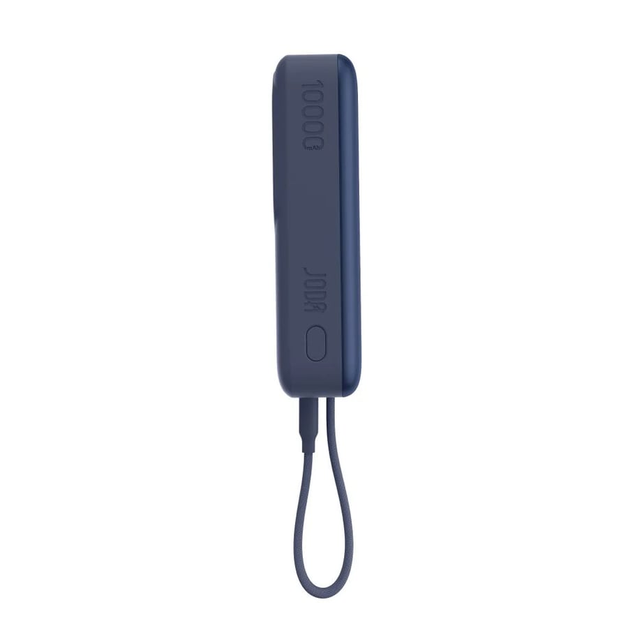 JODA MagTack battery with 35-watt power, 10000 mAh capacity, with built-in Type-C cable - Blue Titanium