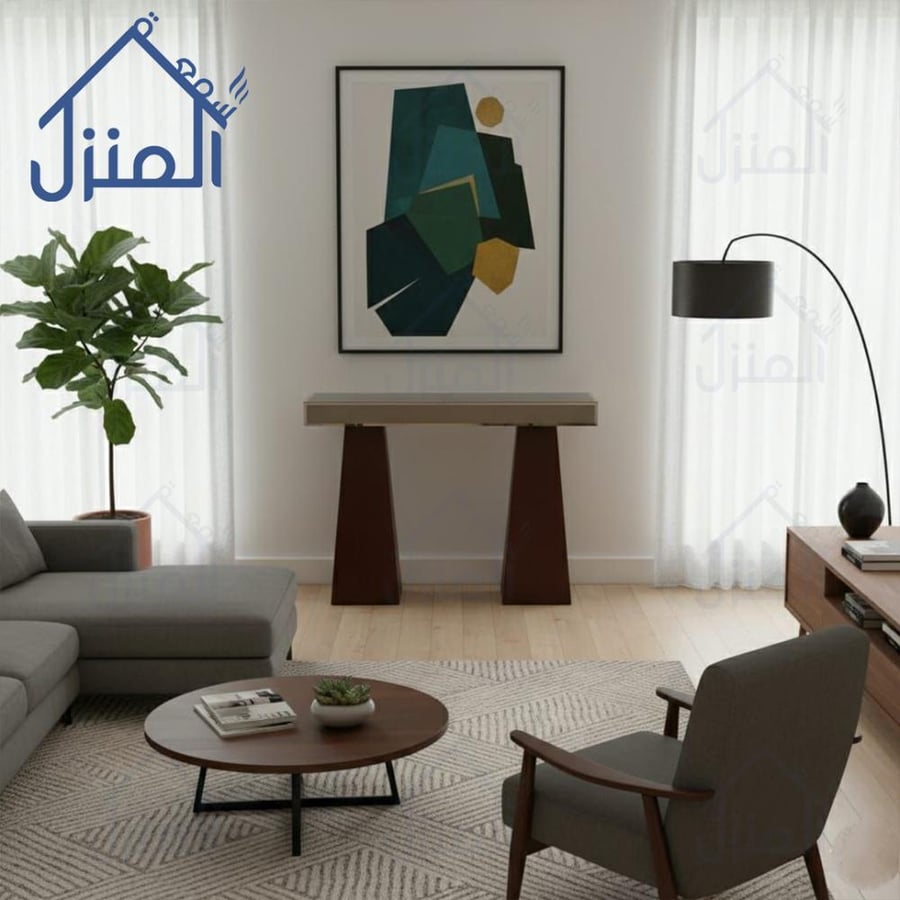 طاولة كونسول خشبية بتصميم عصري للمداخل