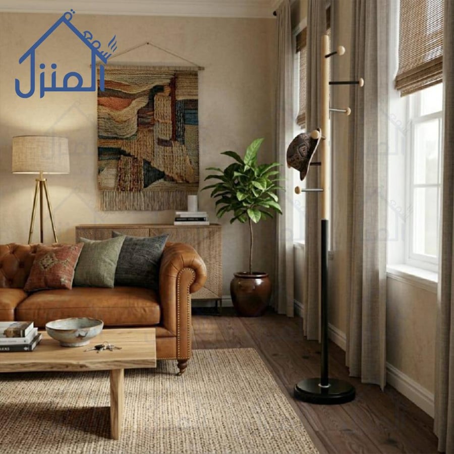 شماعة ملابس أرضية دوارة بتصميم عصري للمداخل وغرف النوم