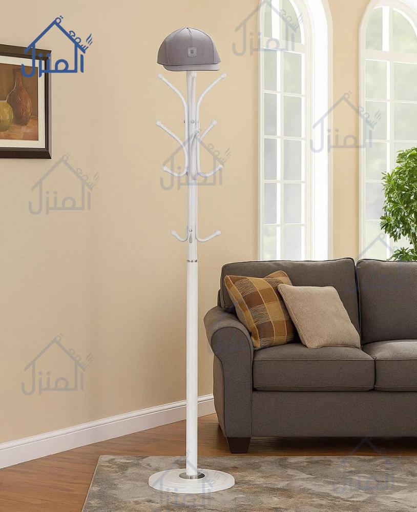 ستاند ملابس مودرن أبيض – علاقة أرضية متعددة التعاليق