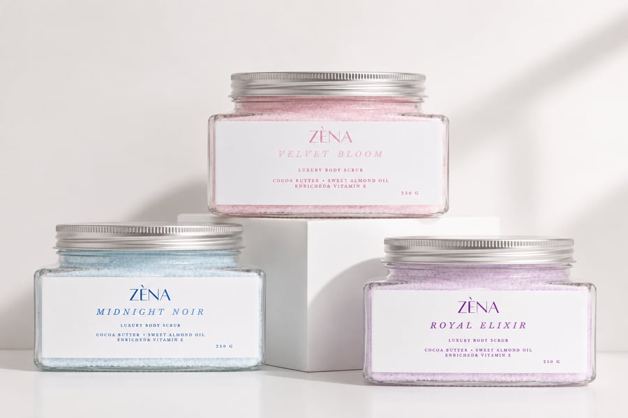 ZÈNA luxury body scrub - Midnight Noir