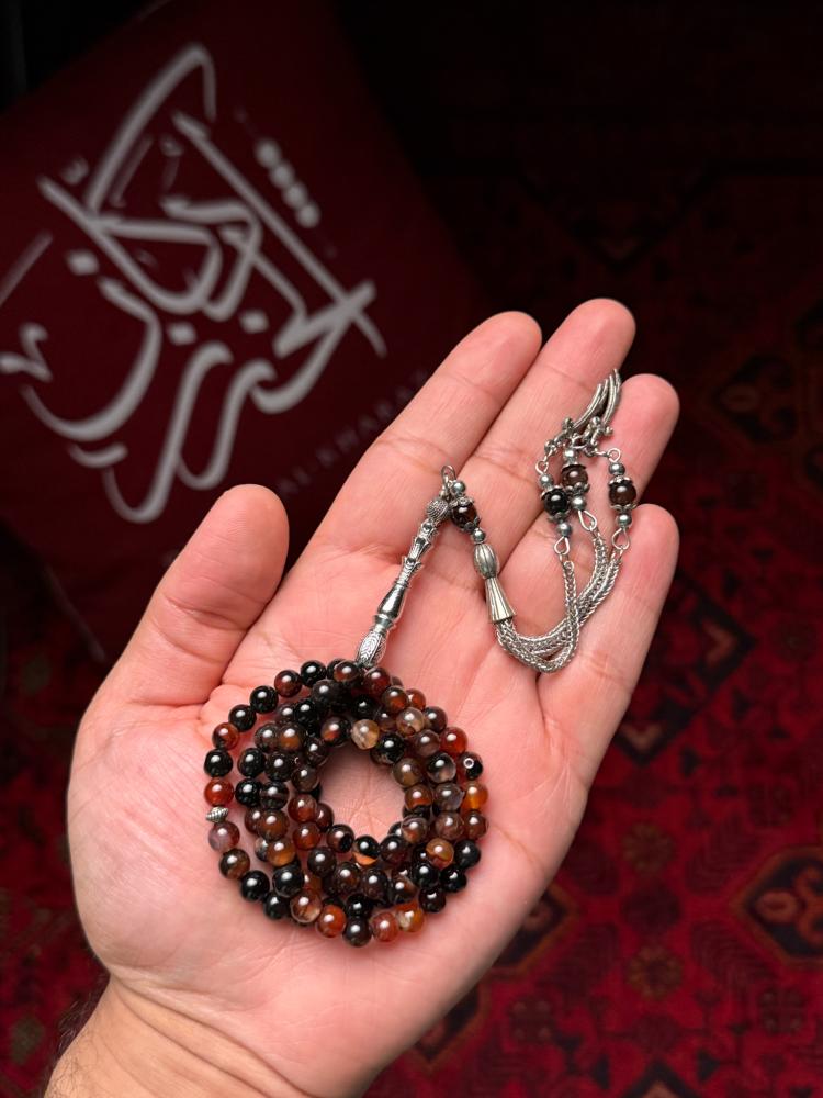 عقيق ناعم بني مخلوط