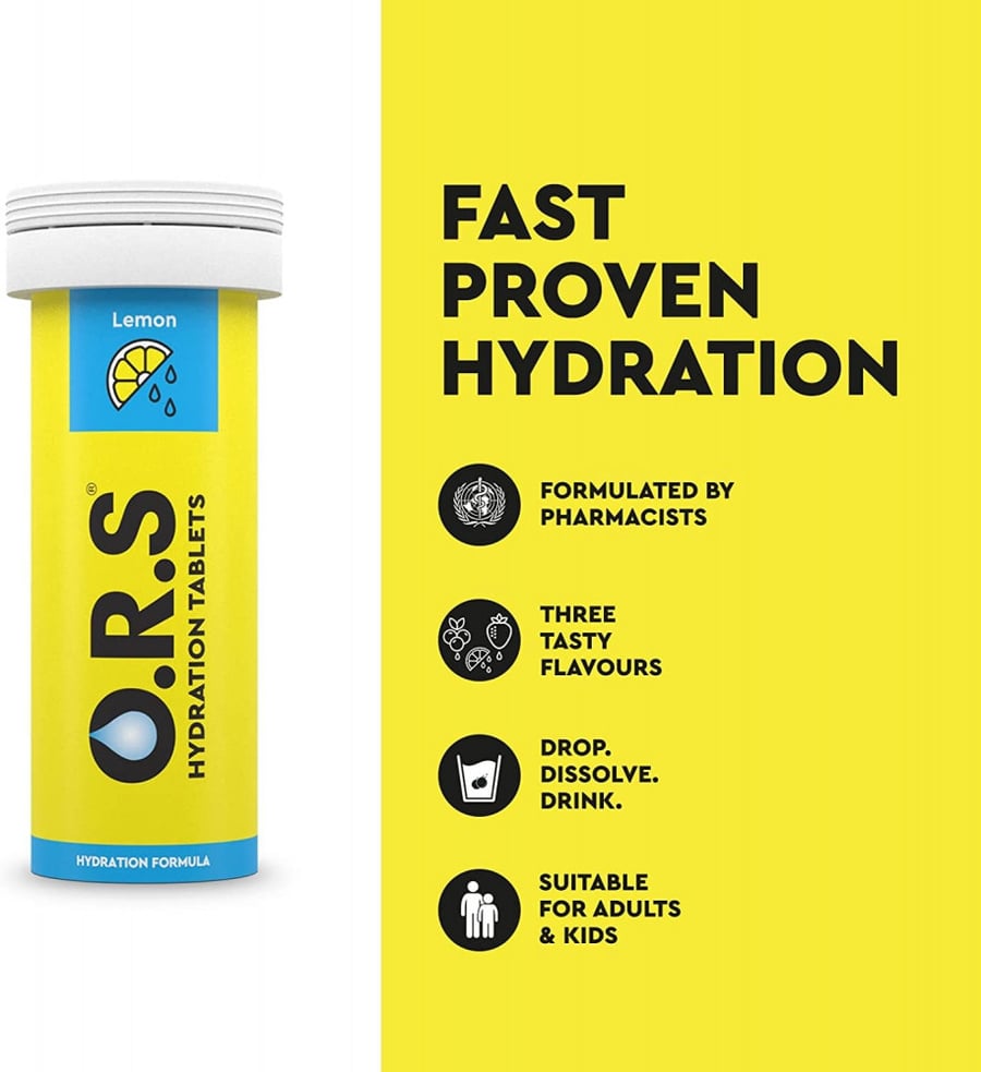 مكمل غذائي Tablets Electrolytes من بنكهة الليمون او ار اس | O.R.S