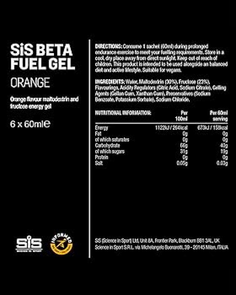 جل طاقة SIS GEL BETA FUEL ORANGE, 60ml